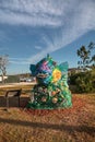 Priscilla the Parrot fish Sculpture made of garbage found in the ocean as part of the Washed Ashore art exhibit